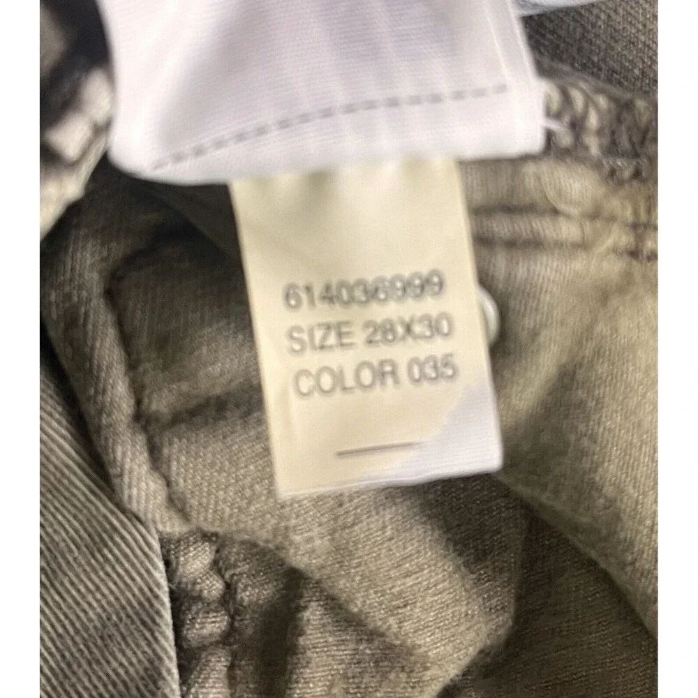 Abercrombie & Fitch Slim Straight Button Fly Jeans Mens 28 x 30 Green Y2K Retro